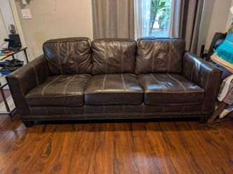 FREE leather couch and chair USED