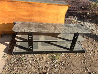 Free glass TV stand