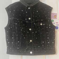 Shrunken 90s Vest in Dazzle Me Smoke Vest