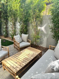 Article Outdoor Patio Conversation Set – Sofa, 2 Chairs & Coffee Table