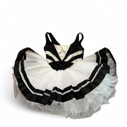 Black & white cheerleading costume dress