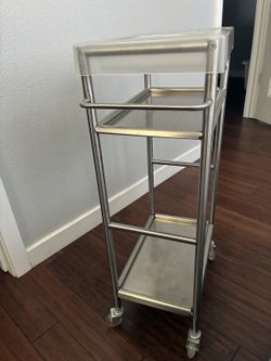 IKEA GRUNDTAL Stainless Steel Trolley Cart w/ Wheels - Bathroom Kitchen Storage