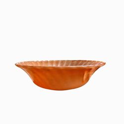 Vintage Fire King Anchor Hocking Orange Carnival Glass Bowl