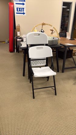 Folding Chair - Plastic Seat and Back - Steel Frame - New