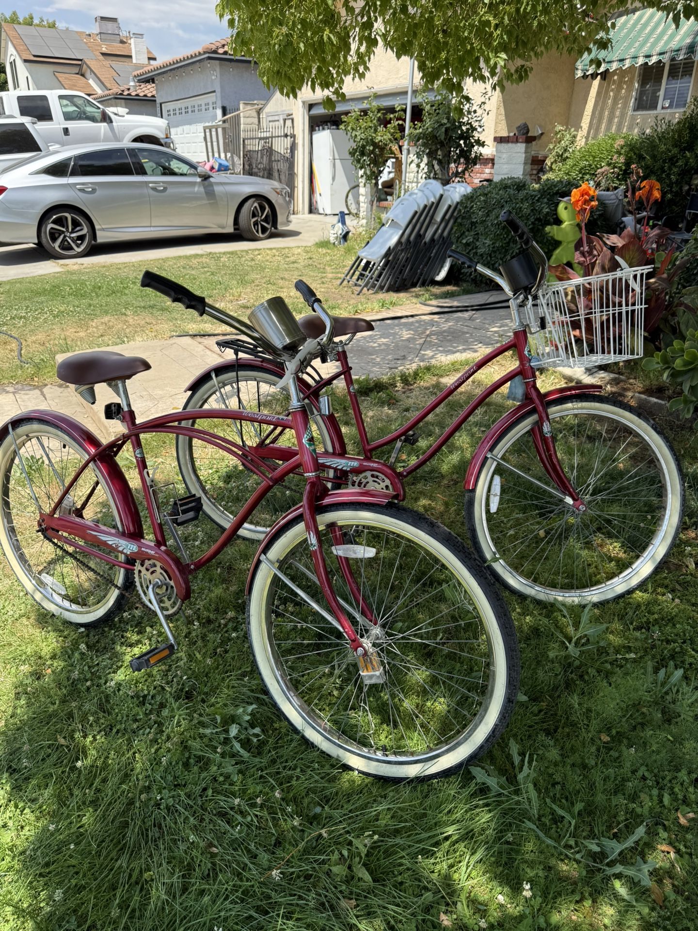His And Her Murray Beach Cruiser Bikes In Great Shape