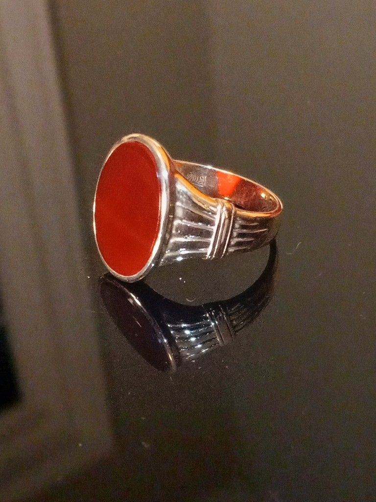 $320! Awesome Antique 10k Gold Carnelian Signet Ring, Size 10