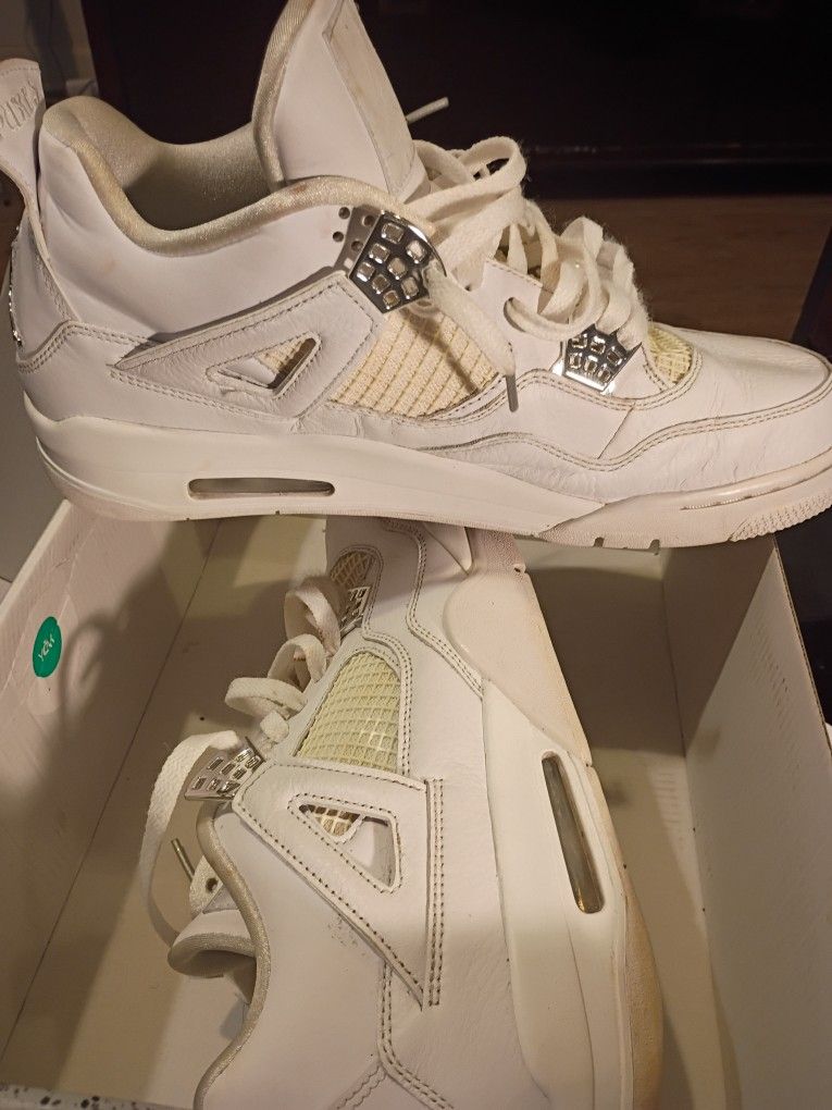 AIR JORDAN 4 RETRO " PURE MONEY" 2017 STYLE # 308497-100 SIZE 12 SNEAKER