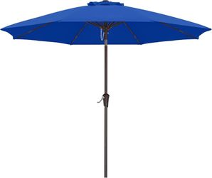 ABCCANOPY 11FT Patio Umbrella Outdoor 8 Ribs Table Umbrella(Blue) Fade & UV Resistant Fabric,8 Fiberglass Ribs,Smooth Crank System,Wind Resistance,Gre