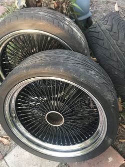 Two sets of wire wheels/spokes 20s and 22s $100 each set