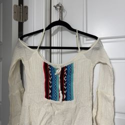 Ripcurl Off-The-Shoulder Long Sleeve Top - Size XS
