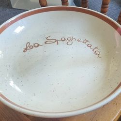 Italian Ceramic Serving Dish And 4 Bowls