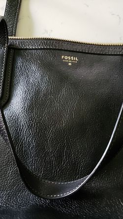 Genuine Black Leather Fossil Bag