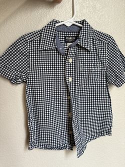 Blue plaid toddler shirt 