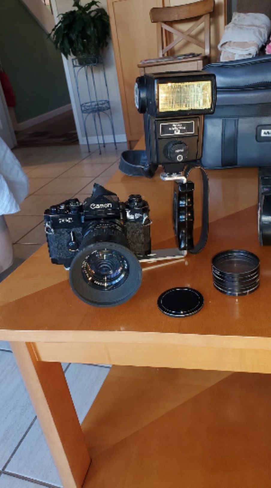 Vintage Cannon F-1 film camera. Special edition 1980 Lake Placid Olympic