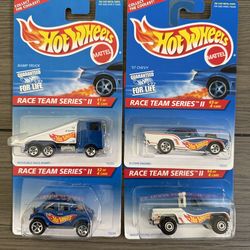 Hotwheels 1995 Race Team Series 2 all four vehicles