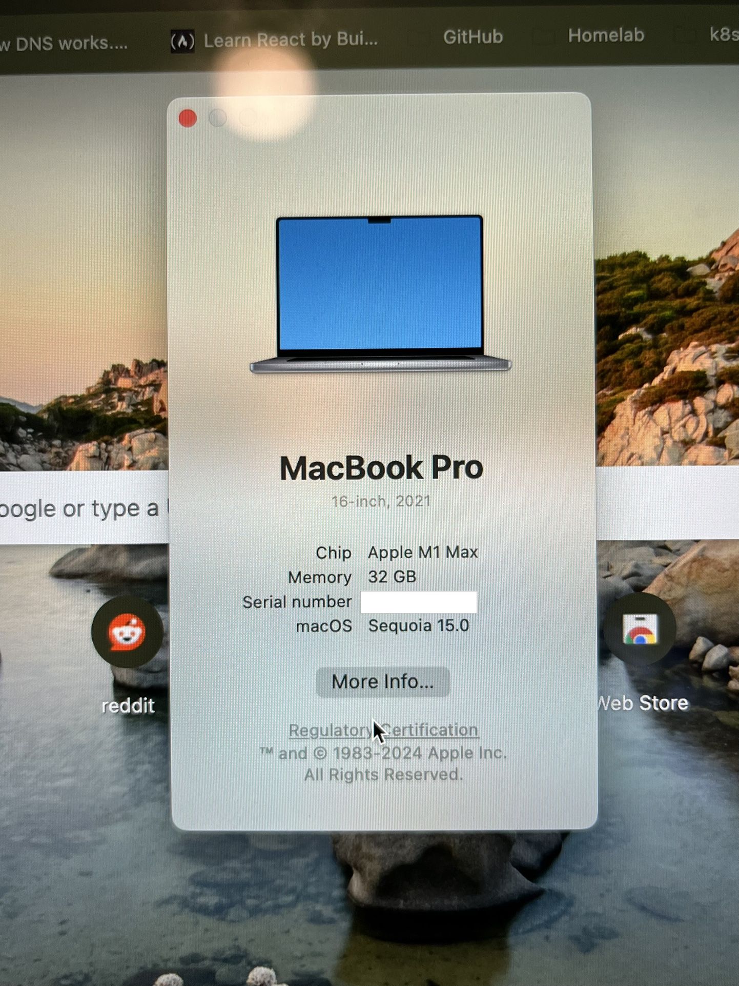 16” MacBook Pro M1 32GB Ram 1TB SSD