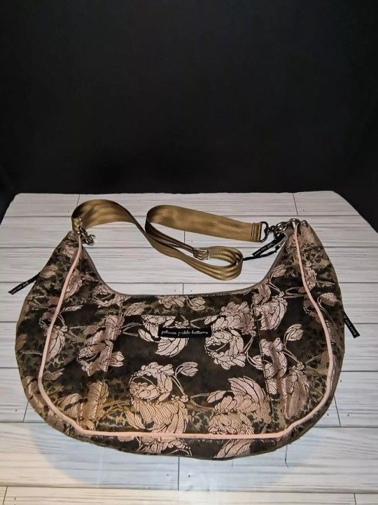 Petunia Pickle Bottom Half Moon Touring Tote Diaper Bag Leafs & Floral Pattern 