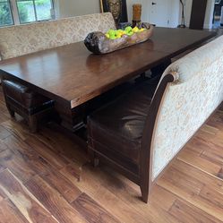 Custom Dining Room Table And Benches