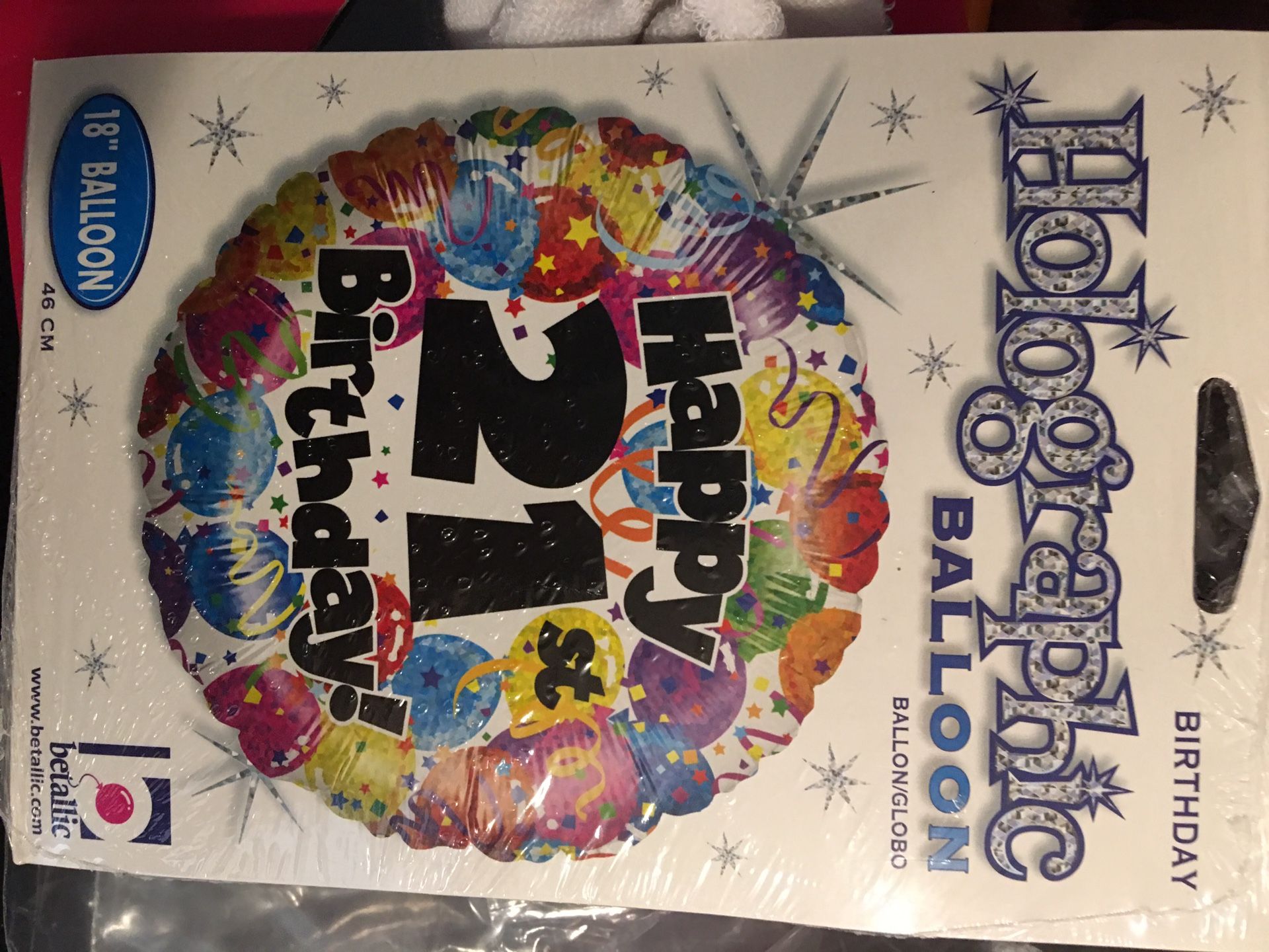 21st birthday balloons multi color