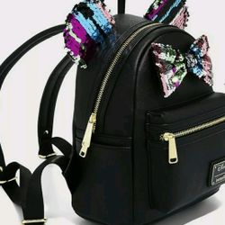 Loungefly Disney Minnie Mouse Sequin Ears And Bow 