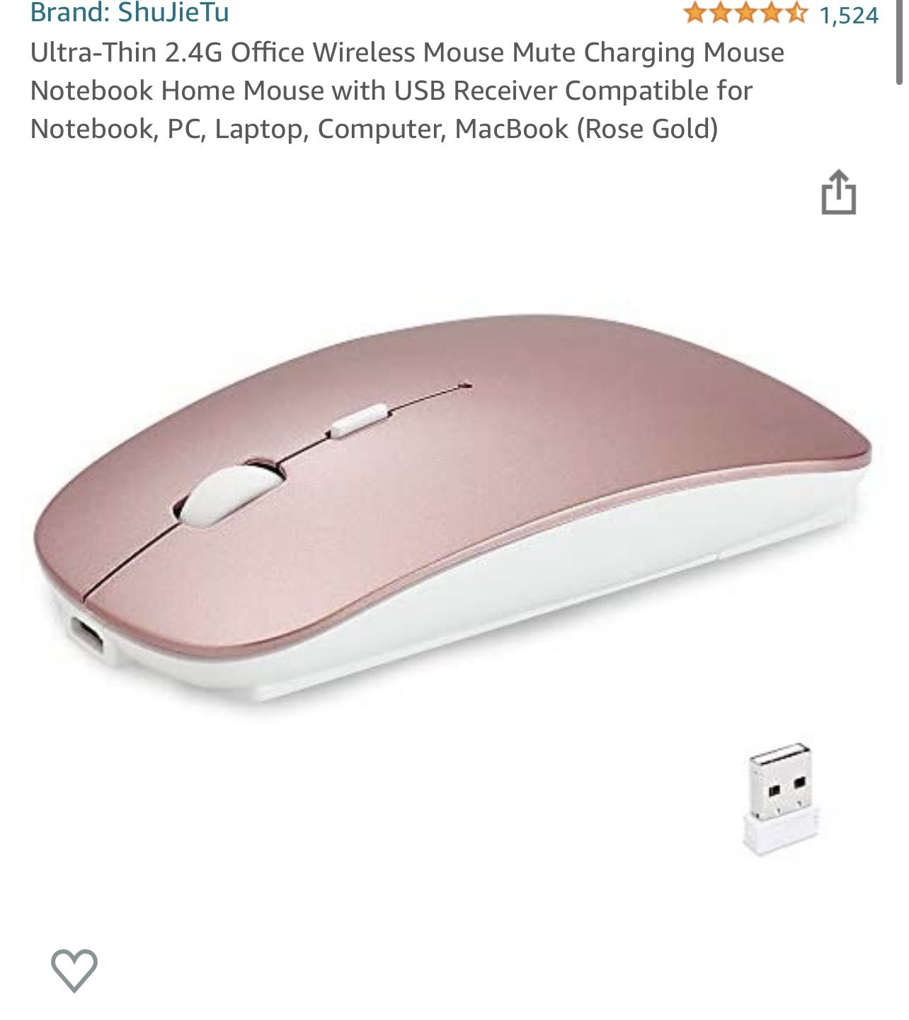 Ultra-Thin 2.4G Office Wireless Mouse Mute Charging Mouse