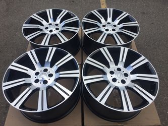22" Land Rover Range Rover Sport HSE Supercharged Wheels Set Of Four Brand New Black And Machined