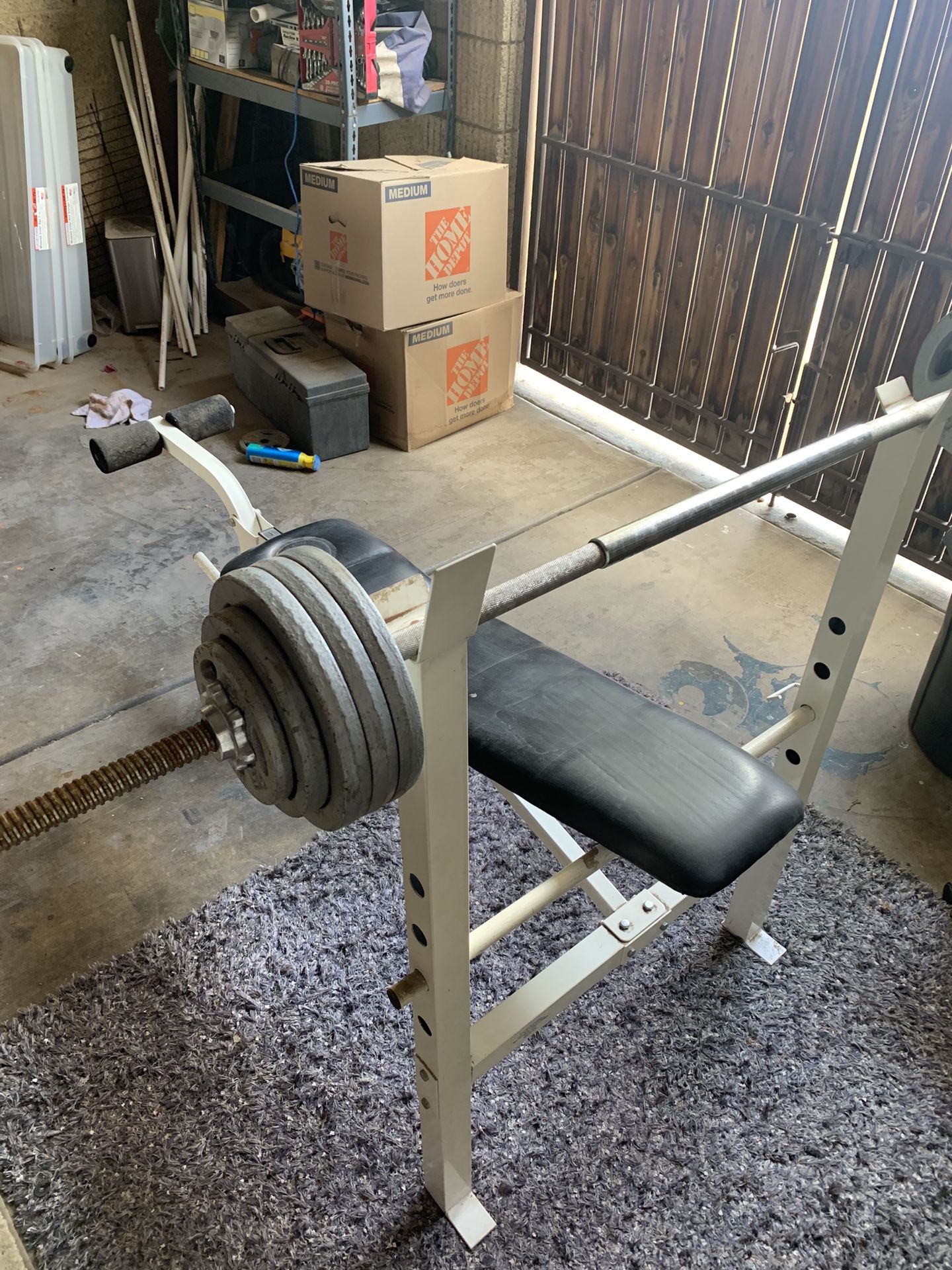 Weight Bench With Weights And Bars
