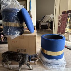 Round Storage Ottoman 