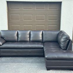 🛋️ Sectional Couch/Sofa - Leather - Brown - Delivery Available 🚛