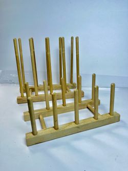 Wooden Plate Rack Set of 2