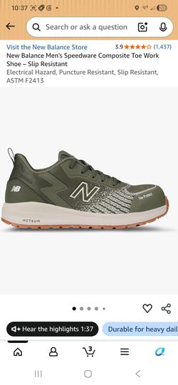New balance still toe work shoes