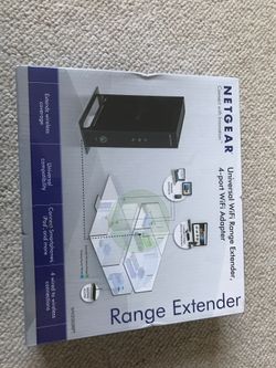 Netgear universal WiFi range extender, 4-port WiFi adaptor