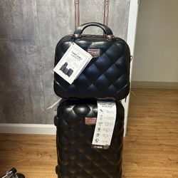 Black cute luggage set