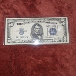 5 Dollar Silver Certificate