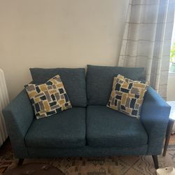 Blue Loveseat 