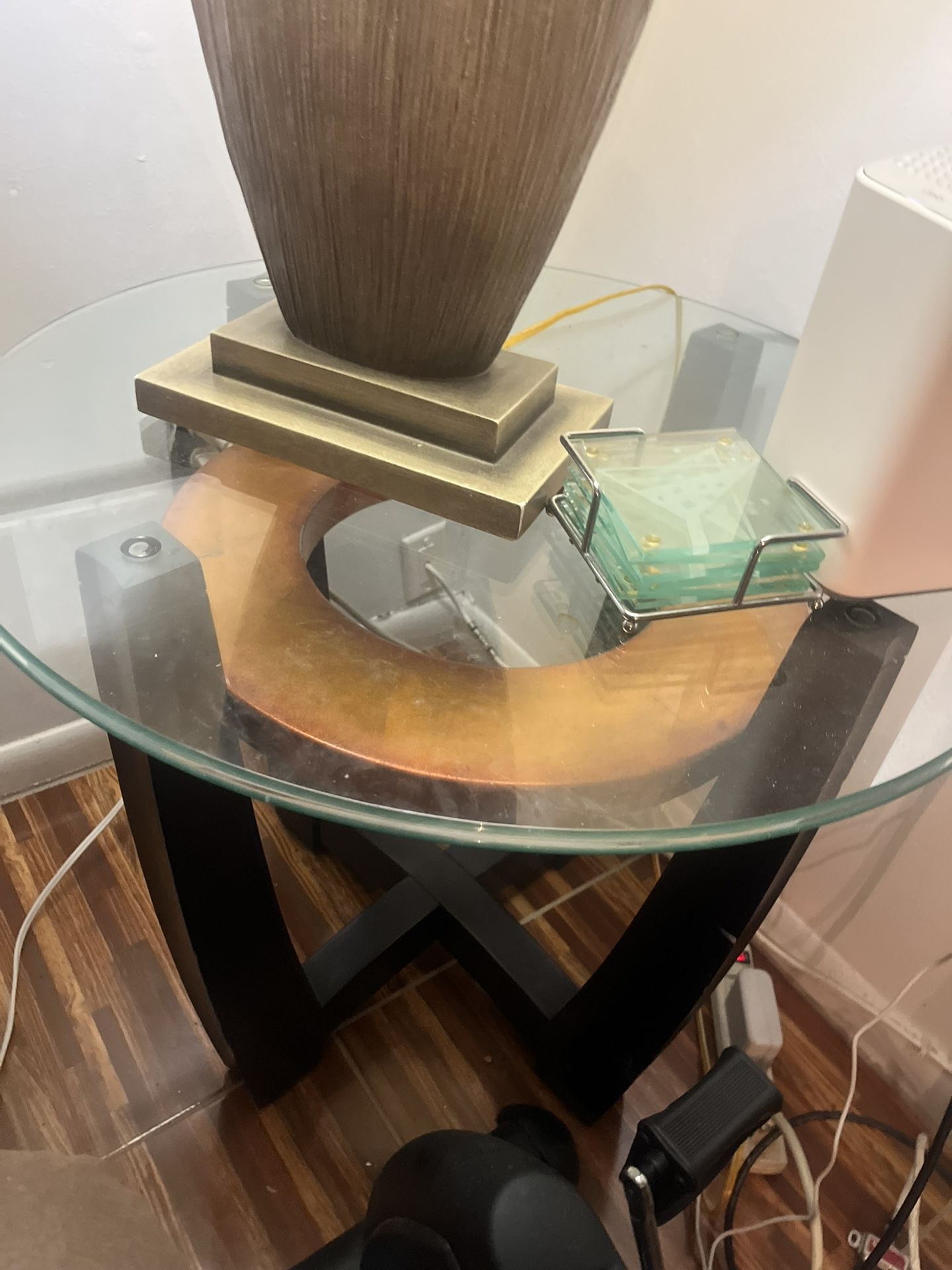 Corner Glass Table