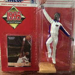 Starting Line Up Patrick Ewing New York Knicks 1995 NBA Starting Line Up Action Figure & Exclusive NBA Collector Trading Card