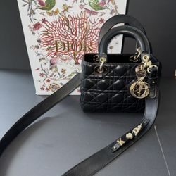 Small Lady Dior My ABCDior Bag Black Cannage Lambskin