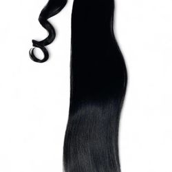 Jet Black Synthetic Wrap Ponytail 