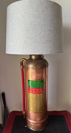 Copper Fire Extinguisher Lamp