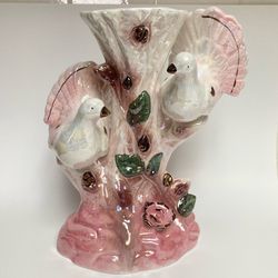 Vintage Iridescent Dove Vase