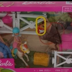 NEW in box Barbie Hugs 'n Horses doll playset $40 FIRM