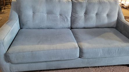 NICE TEAL SOFA WITH QUEEN HIDDEN BED