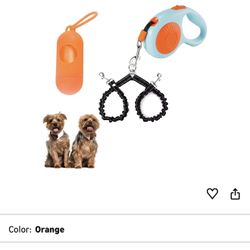 Retractable Dog Leash For 2 Small Dogs. 