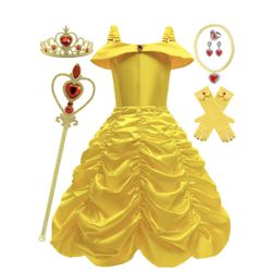 Belle Costumes for Girls Kids Princess Belle Dress Up