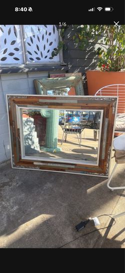 Solid wood mirror
