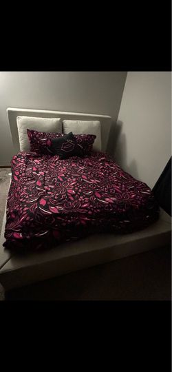 Queen sized bed and mattress