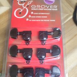 Grover 18-1 Locking Tuners 3x3 Black