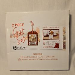 Christmas Doggie Frame And Ornament