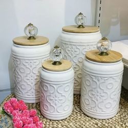 Youngs Ceramic Canister Set - 4 Piece